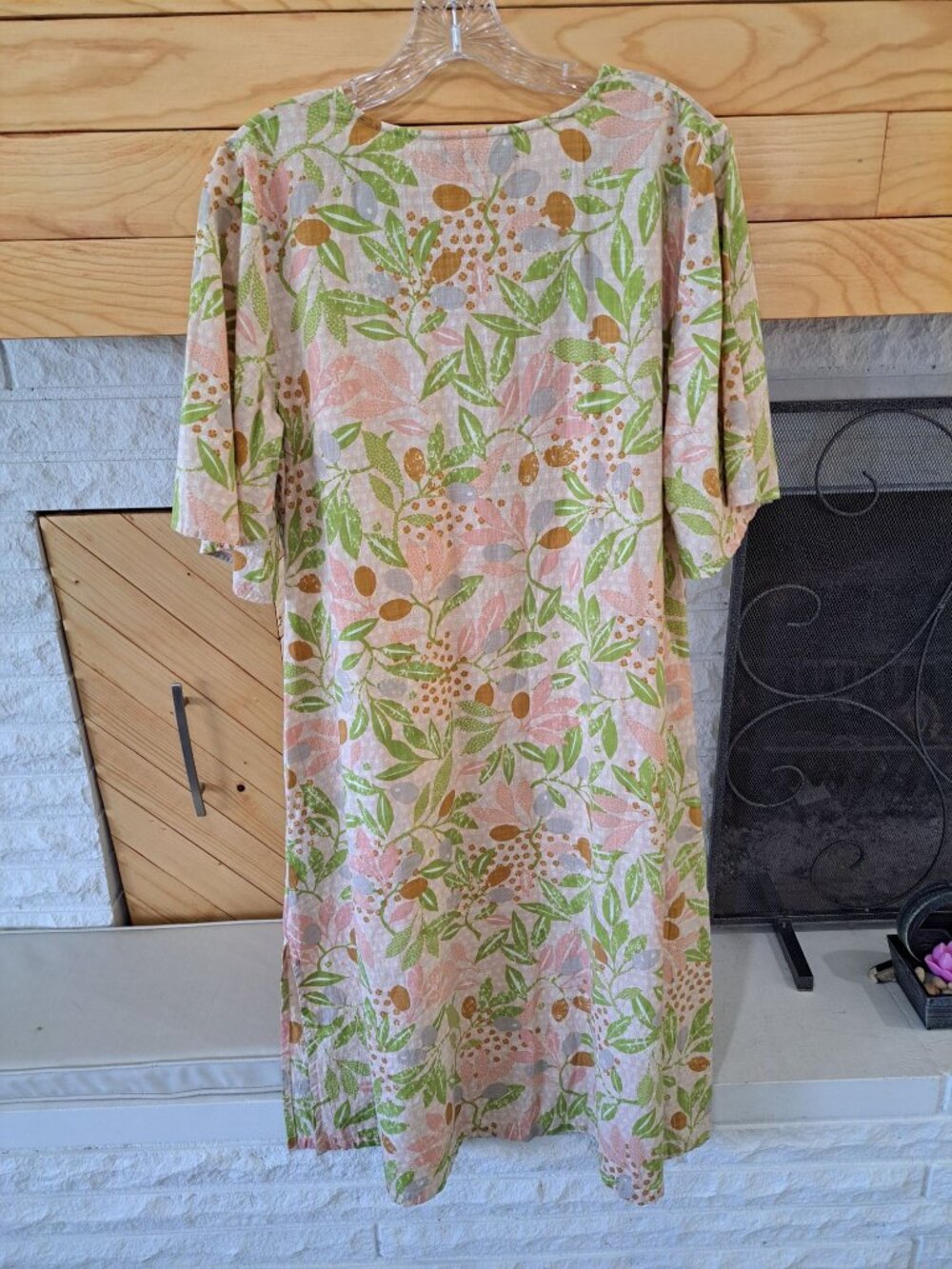 Gudrun Sjödén Multicolor Floral Print Organic Cotton Dress Side Pockets Size M - Picture 6 of 11